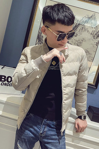 23冬季新款男纯色棉袄修身棒球领冬装外套棉服 MY11-P118 控158图片