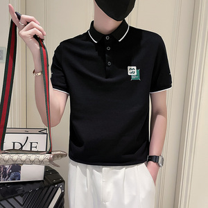PL83-P58 夏季短袖T恤潮牌半袖新款男装个性刺绣POLO衫 控78图片