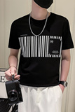 T705-P48夏季新款潮男竖条纹印花短袖T恤痞帅潮流上衣-3控68，男装T恤，电商A400-1（原B352）