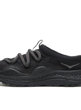 代购Hoka OneOne男女跑步鞋缓震轻量透气舒适黑色尼龙材质厚底