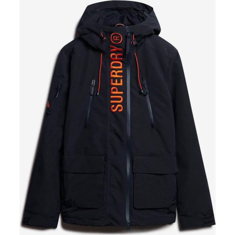 代购Superdry男士夹克保暖防风黑色加绒户外秋冬外套爆款休闲图片