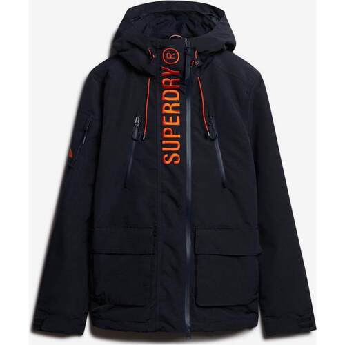 代购Superdry男士夹克保暖防风黑色加绒户外秋冬外套爆款休闲
