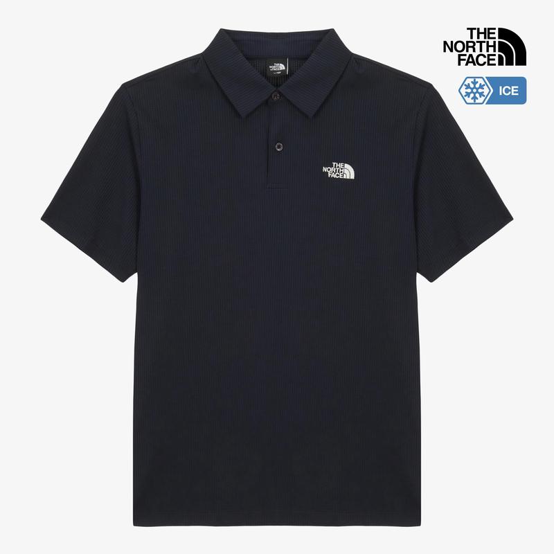 海外代购THE NORTH FACE/北面男士运动T恤吸湿速干透气短袖翻领