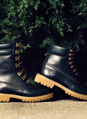 代购Timberland Emerald Woods添柏岚男士马丁靴新款深绿色时尚靴