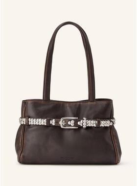 代购LIEBESKIND女士手提包磁扣闭合内拉链隔层多个收纳位