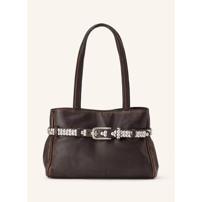 代购LIEBESKIND女士手提包磁扣闭合内拉链隔层多个收纳位