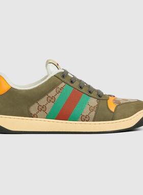 海外代购Gucci/古驰男士时尚休闲鞋轻盈舒适透气圆头低帮