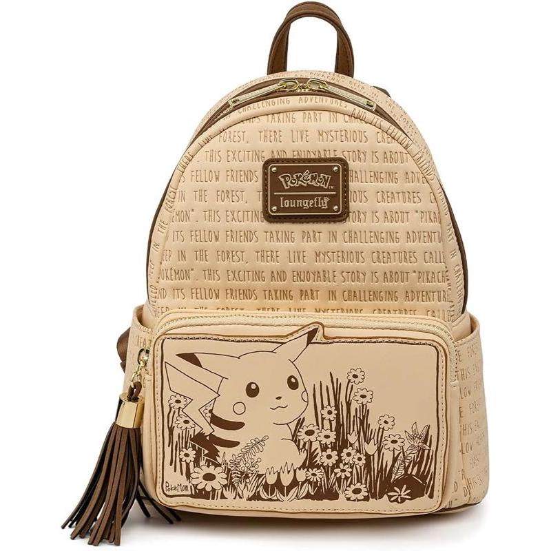 代购Loungefly皮卡丘双肩包可调节肩带顶部提手前袋拉链便携收纳,箱包皮具/热销女包/男包,双肩背包,淘宝优惠券,粉丝福利购,淘宝优惠卷