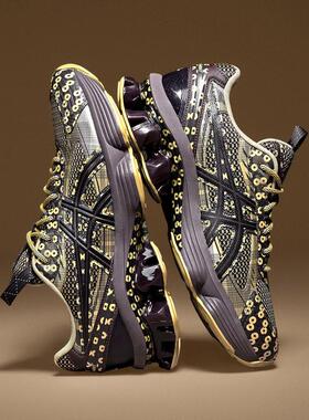 代购ASICS US7-S GEL-KINETIC FLUENT亚瑟士复古圆圈印花男女跑鞋