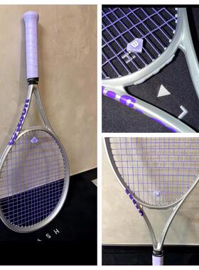 代购WILSON Clash 100L V2威尔胜网球拍定制刻字比赛训练银紫色