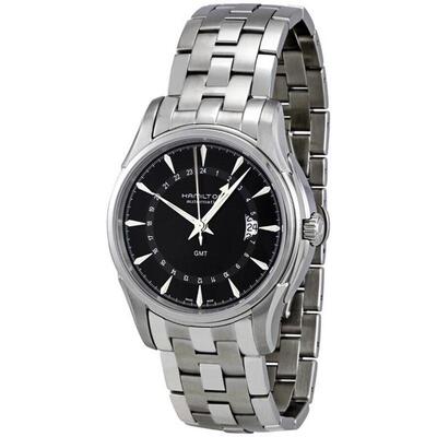 代购HAMILTON男士腕表GMT双时区夜光日期钢带金属防水蓝宝石商务