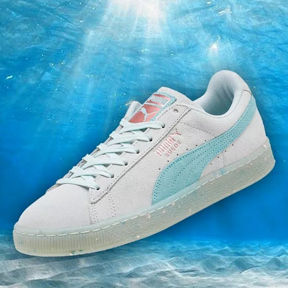 美國代購 Puma Suede Classic Glitz 薄荷綠水晶底 潮流女板鞋