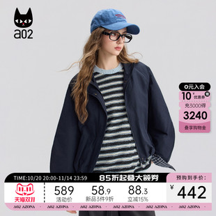 夹克 保暖加厚棉衣外套冬装 a02宽松立领格子棉服女2025新款 冬季