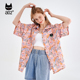 时尚 百搭宽松度假风衬衣 女2025夏季 新品 趣玩 a02通勤满印衬衫