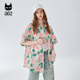 衬衫 衬衣外套气质上衣花衬衫 2025新款 a02短袖 女夏季 短袖 宽松夏装