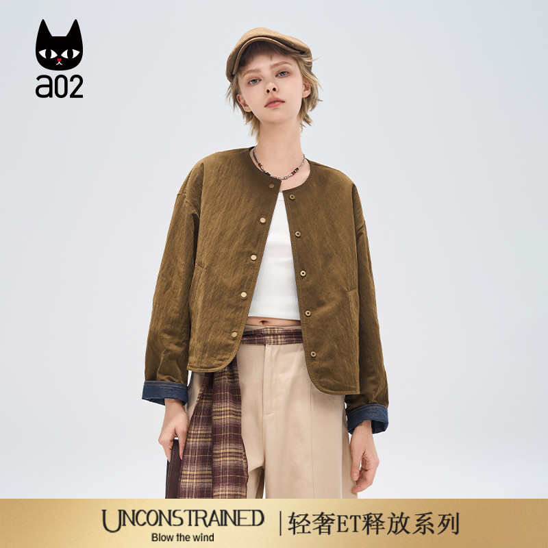 a02【ET释放系列】巴恩风两面穿牛仔外套女2025新款秋季通勤穿搭