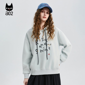 设计感保暖透气简约春装 a02马年宽松连帽卫衣女2026新款 春季 上衣