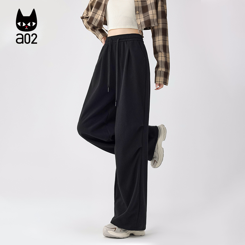 a02宽松降落伞裤子女2025新款秋季运动卫裤设计感通勤穿搭秋装