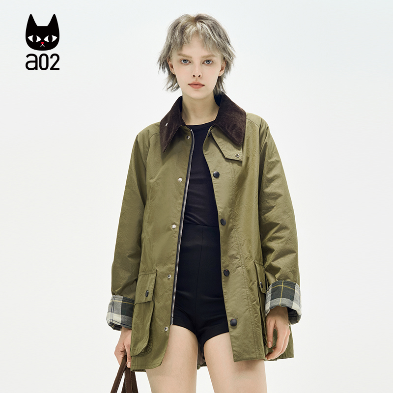 a02【ET释放系列】美拉德工装风外套女2025新款秋季宽松夹克上衣