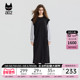 a02宽松黑色假两件拼接连衣裙女2025新款 春秋早秋流行穿搭裙子