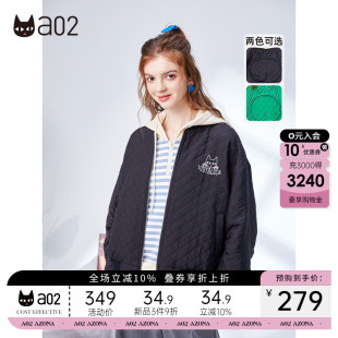 棉服休闲简约外搭棒球服 潮酷宽松薄款 a02夹棉外套女秋季 新款
