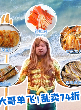 【星际老男孩SCBOY】孙记匠心鱼片干海鲜大礼包C龙头鱼蟹味棒