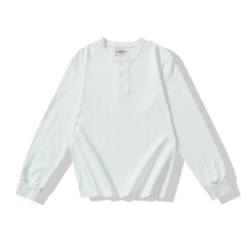 Ретро футболка, базовый приятный телу лонгслив, в американском стиле, увеличенная толщина, городской стиль