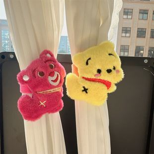 窗帘捆绑带公仔可爱小狗扣环纱帘收拢固定扣神器玩偶创意乔迁挂件