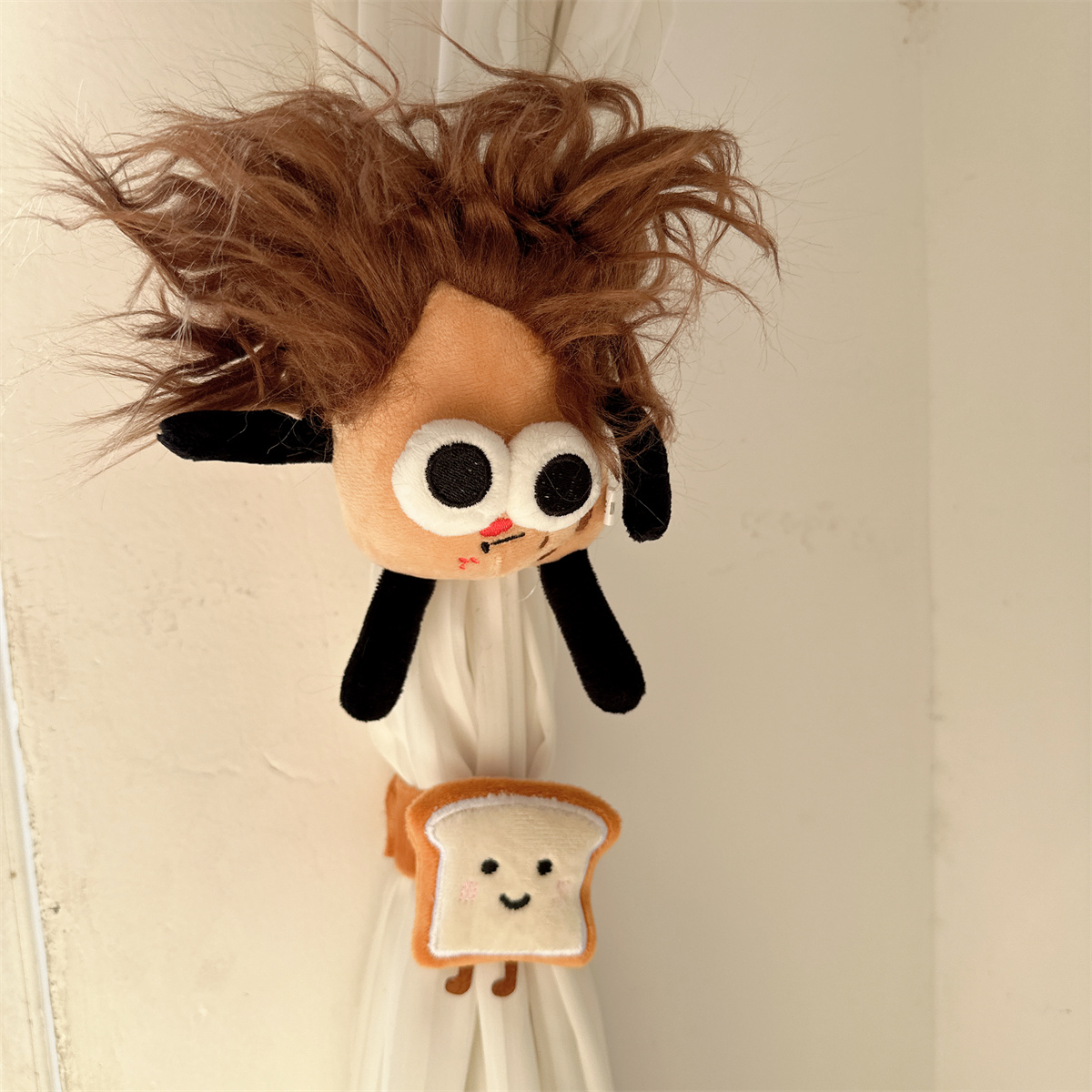 窗帘捆绑带公仔丑萌可爱土豆娃娃扣环纱帘收拢固定扣神器挂件