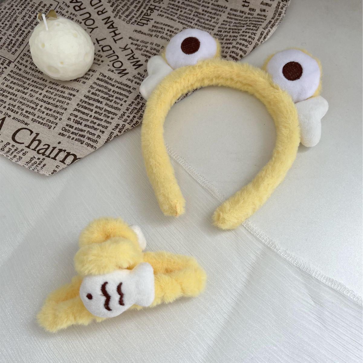 头箍头饰毛绒抓夹可爱