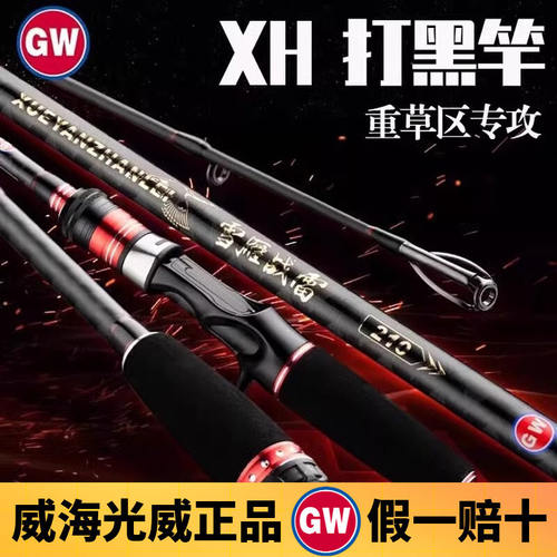 光威鱼竿打黑雷强竿鳜鲈富士导环H/XH调轻重雷枪直柄远投路亚套装