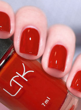 排排猪红色指甲油免烤快干持久气质网红显白油性不可剥防水美甲油