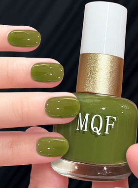 排排猪绿色指甲油免烤速干持久无味水性不可剥网红爆款美甲油套装