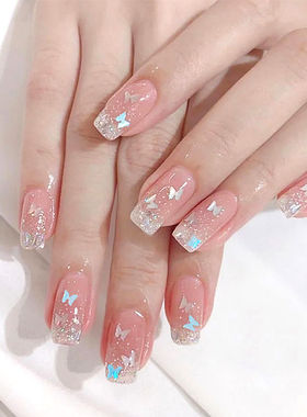 排排猪甜美法式裸色指甲油胶流行色透粉免烤快干持久美甲油套装