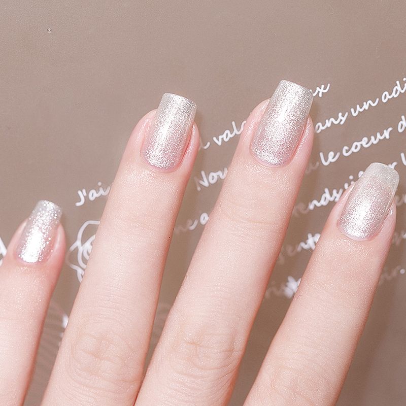 指甲油细闪亮片免烤快干持久