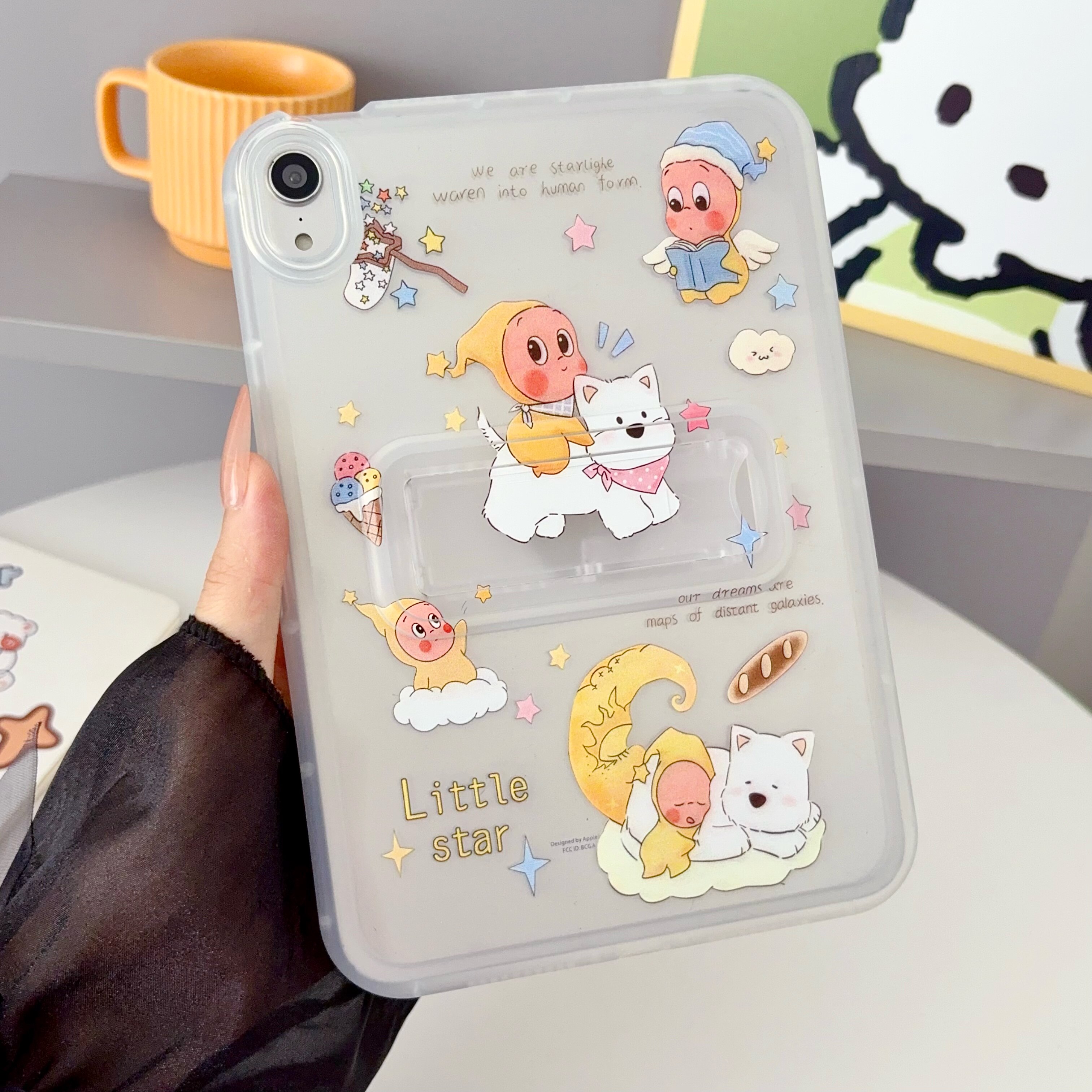 透明彩绘一体支架软壳ipad11代保护壳小众ins星星人2025款A16平板保护套air7轻薄11寸M3第9代10.2寸无盖mini6图片
