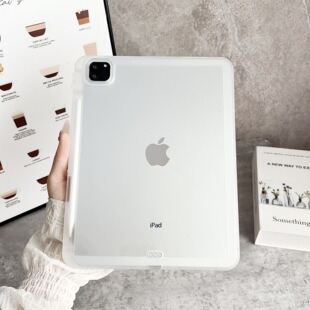 透明带笔槽iPad保护壳2025款11代A16保护套 Pro11英寸7代AIR6防摔M3平板无盖气囊防摔软壳纯色第9代8代10.2寸