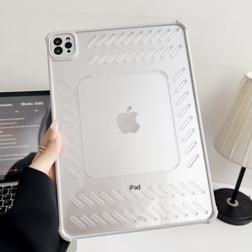 镂空散热ipad平板壳2025款11代A16保护套轻薄透明亚克力硬外壳789代10.9寸air6吃鸡bi备平板套mini防摔防弯13
