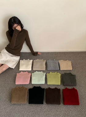 孤品特价不退换【MUUTIS牧缇】打底简约时尚超细羊毛针织衫绵羊毛