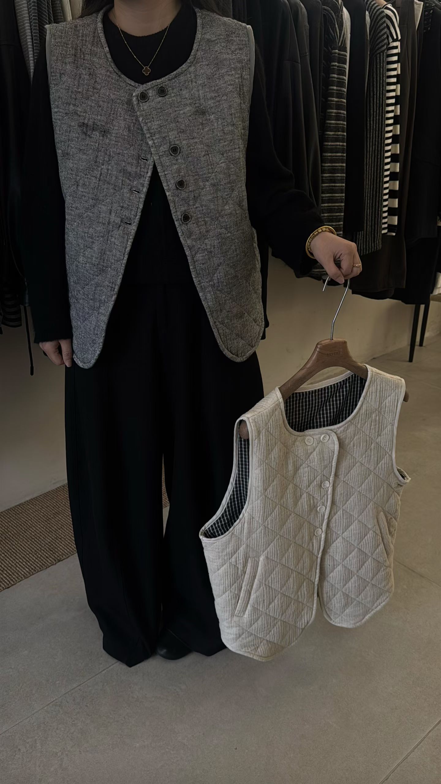 【D.Y大元】独家出品！高端 秋冬新马甲胖瘦可穿百搭时尚棉麻马夹