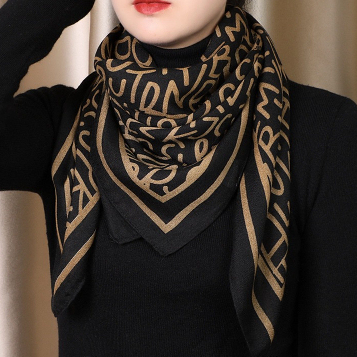 棉麻方巾丝巾女2025新款秋冬时尚洋气围巾轻奢高级感字母披肩外搭,服饰配件/皮带/帽子/围巾,围巾/丝巾/披肩,淘宝优惠券,粉丝福利购,淘宝优惠卷