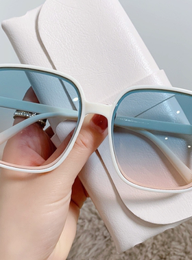 22新款米钉方形墨镜女渐变色眼镜