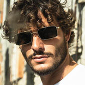 2025新款 墨镜男网红潮流双梁方形小框眼镜女士复古个性 街拍太阳镜