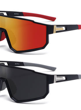 2024新款运动墨镜男款复古偏光骑行眼镜户外骑公路车防风太阳镜女