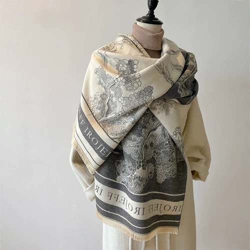 Демисезонный шарф, удерживающая тепло накидка из искусственного меха, европейский стиль, легкий роскошный стиль, изысканный стиль