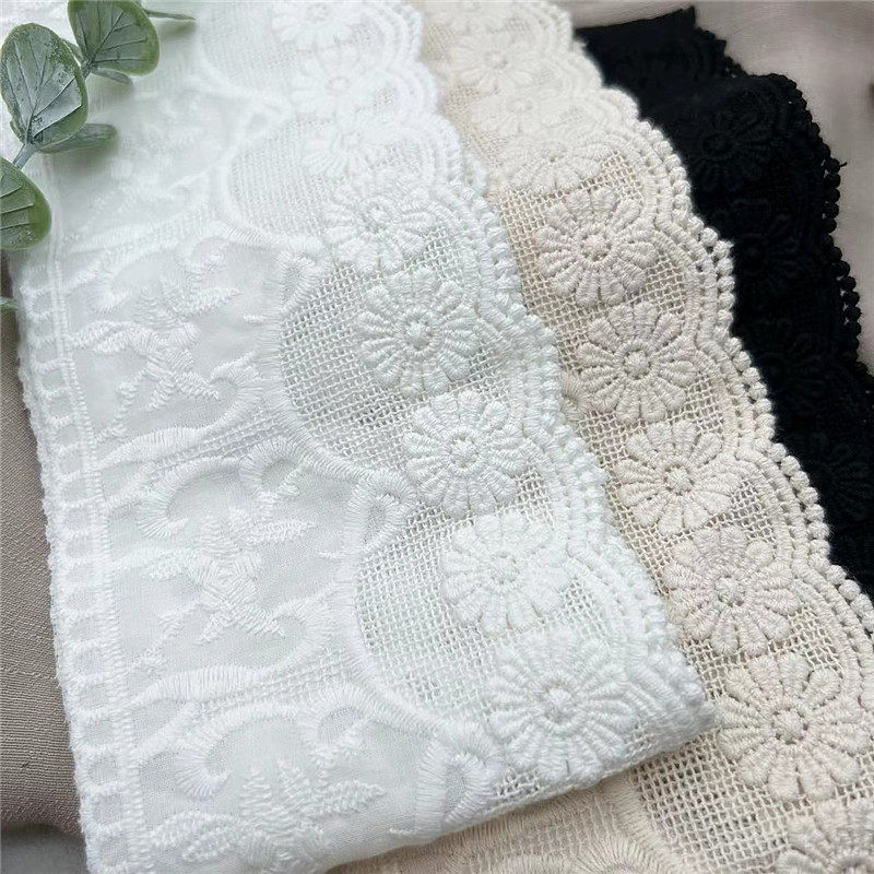 复古风加厚双边立体花朵镂空水溶棉布刺绣花边DIY服装辅料宽10cm,纺织面料/辅料/配套,服装花边,淘宝优惠券,粉丝福利购,淘宝优惠卷