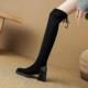 大码 女靴子41 43弹力过膝长靴搭配裙子显腿长过膝长靴秋冬加绒靴
