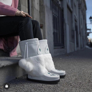 加拿大正品 中筒纯羊毛平底加厚雪地靴 ManitobahMukluks2022年冬季