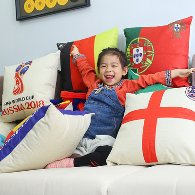 2024德国欧洲杯球迷抱枕足球助威产品英格兰法国沙发靠垫国旗礼品