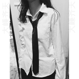 韩版黑色窄领带男女ins风日系jk学生学院风衬衫小领带帅气穿搭潮